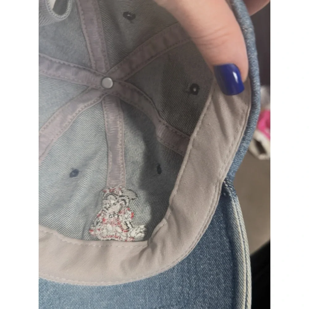 Vtg Disney World Denim Minnie Mouse Hat Strapback Cap‎ Embroidered